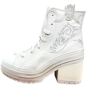 Converse Shoes Womens 8.5 White Chuck 70 De Luxe Heel Western Hi Platform *READ*